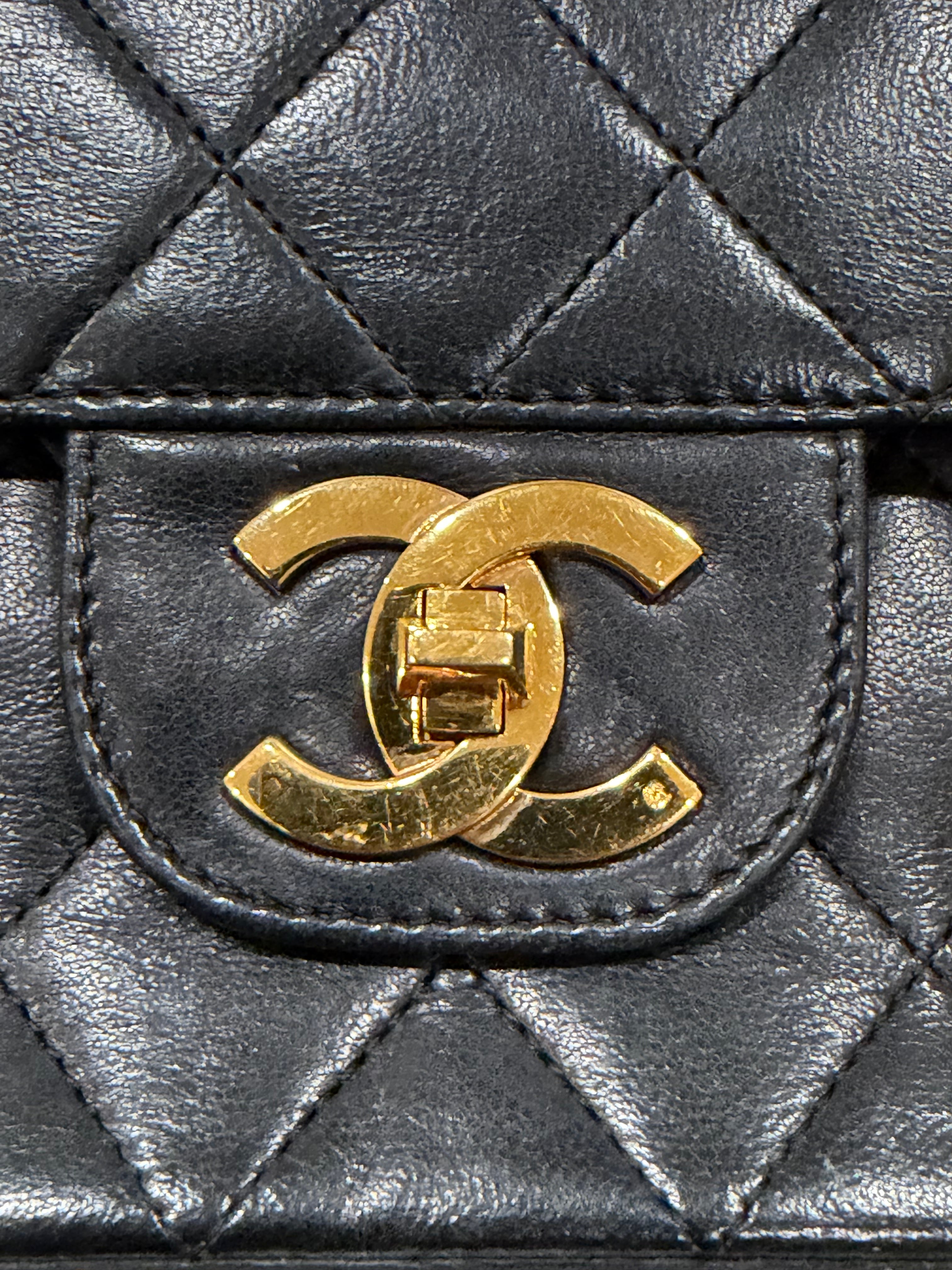 Vintage 90s Chanel Classic Double Flap Bag