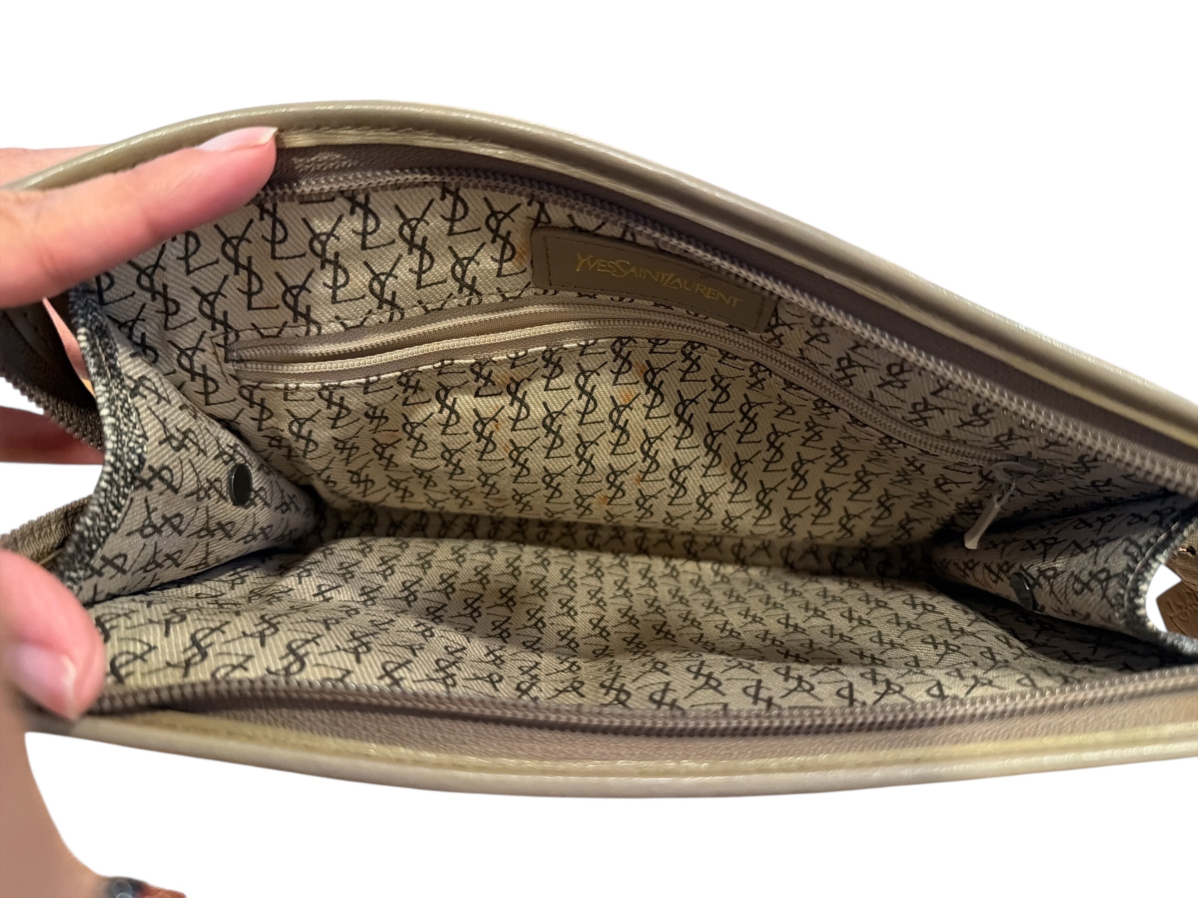 Yves Saint Laurent Giraffe Print Clutch