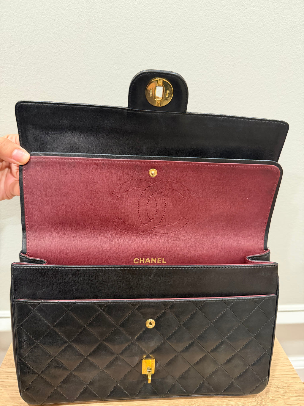 Vintage 90s Chanel Classic Double Flap Bag