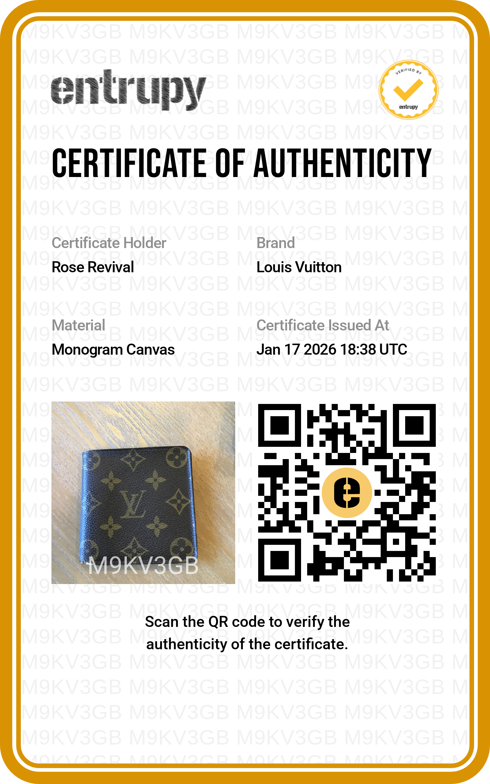 Louis Vuitton Monogram Canvas Bifold Wallet