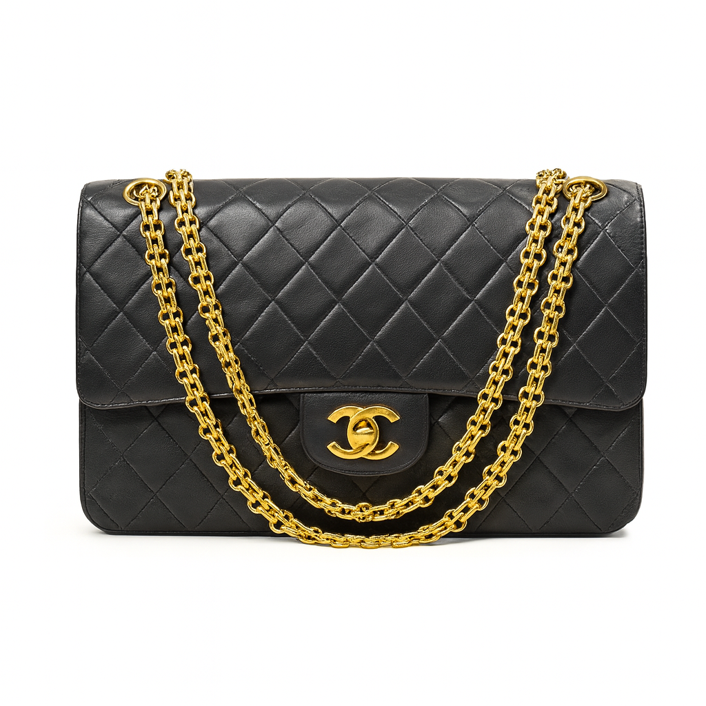 Vintage 90s Chanel Classic Double Flap Bag